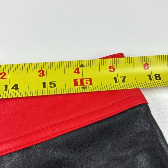 NWT FREE PEOPLE - We The Free - Colour Block Rebel Moto Racing Vegan Pants - Picture 7 of 12